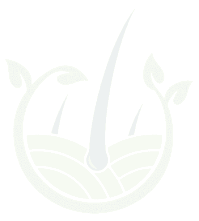 Leaf and hair follicle abstract logo.