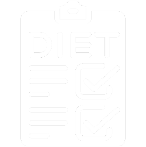 Diet checklist on clipboard, two check marks.